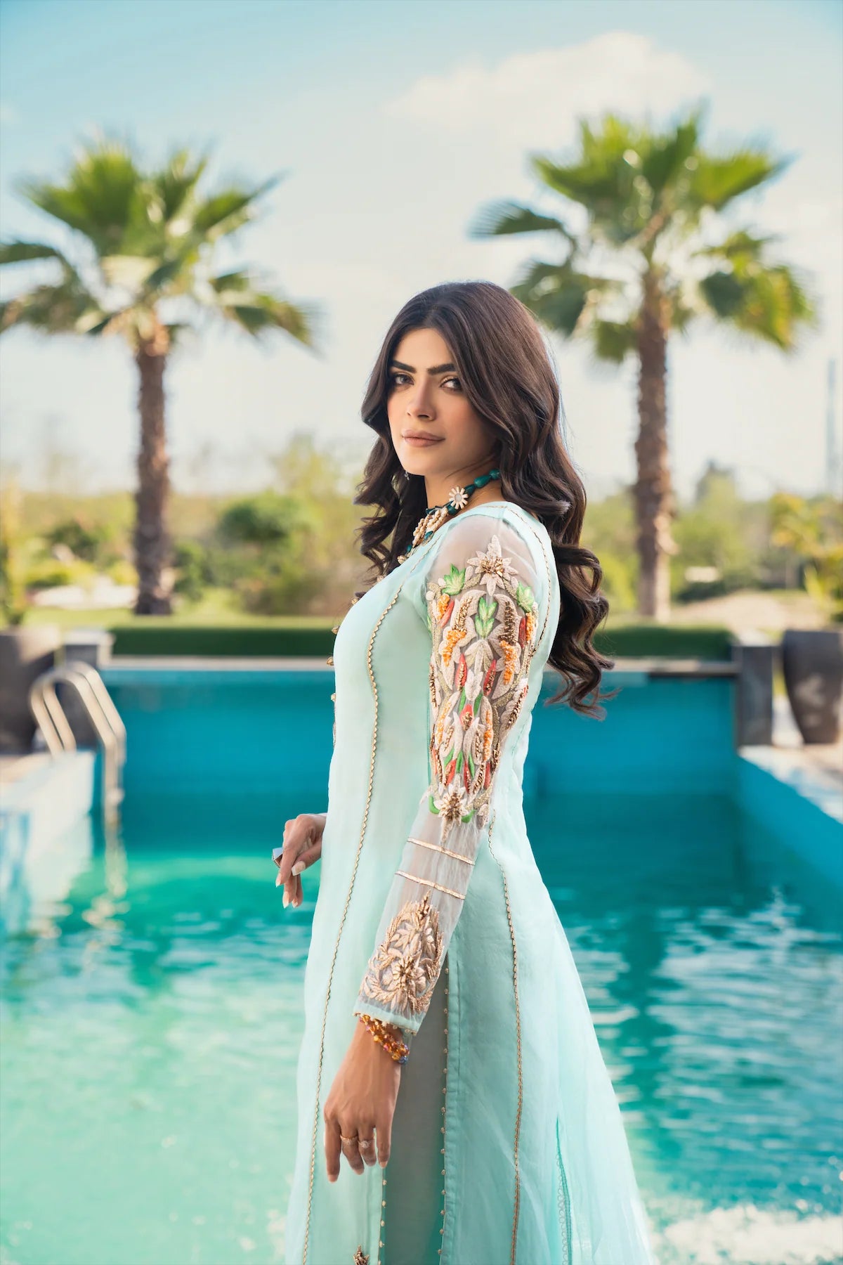 Husn-e-Saahil KBM-102 Cyan